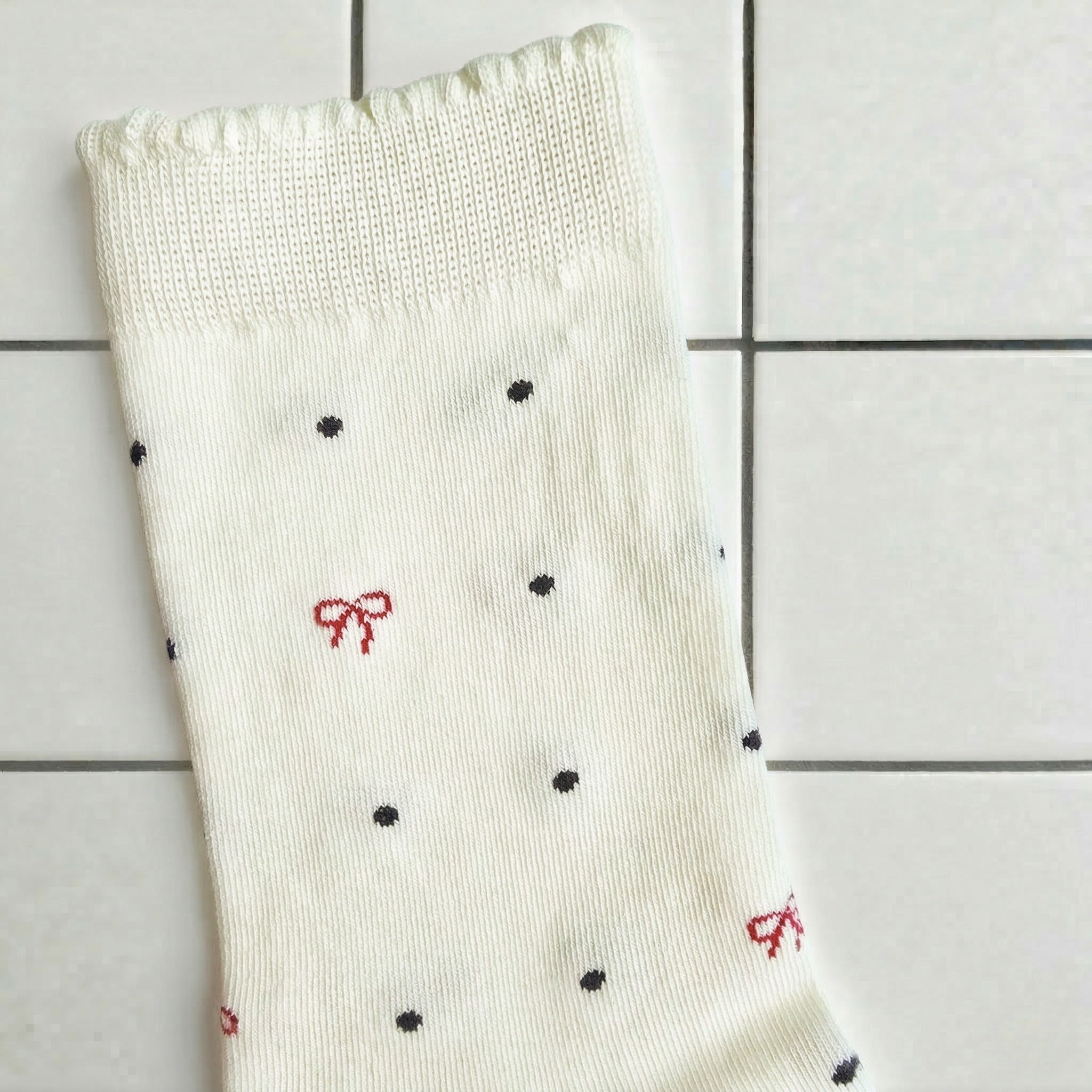 104. Dotted Polly with Tiny Red Bows