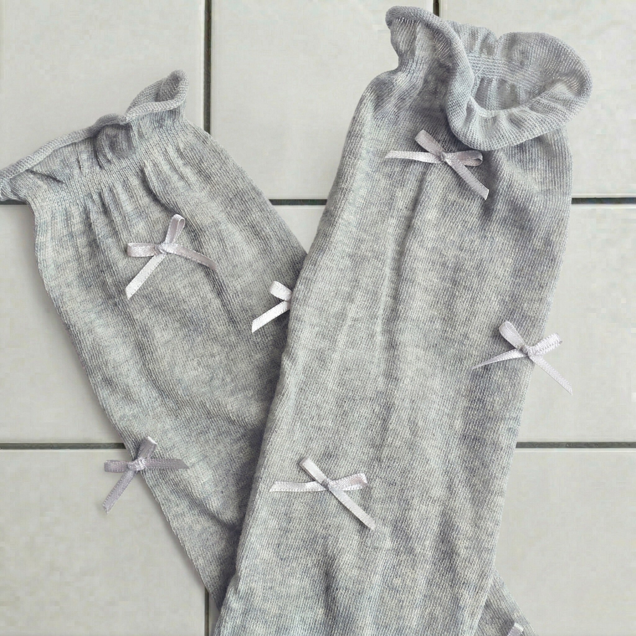 111. Long Grey Polly with Baby Bows