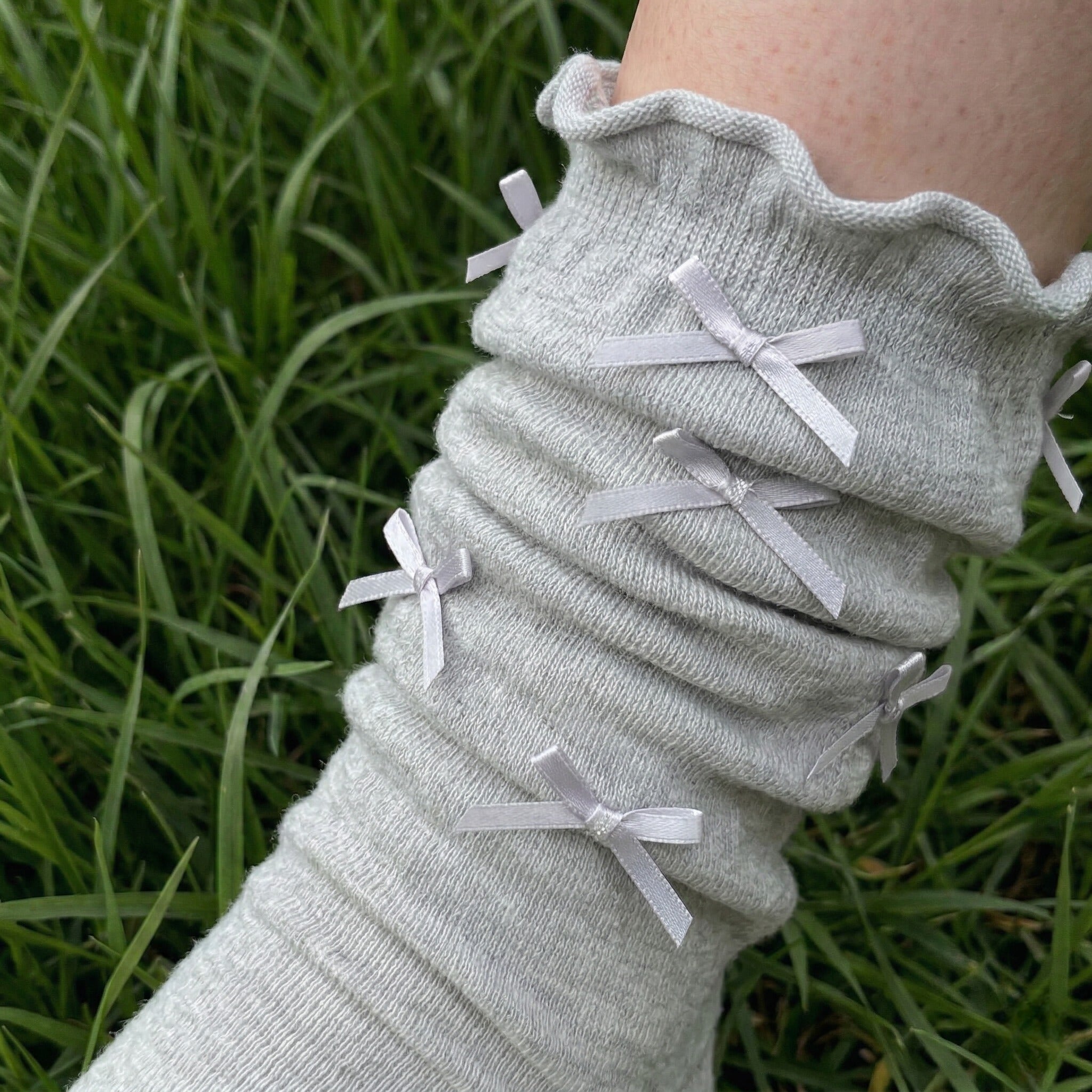 111. Long Grey Polly with Baby Bows